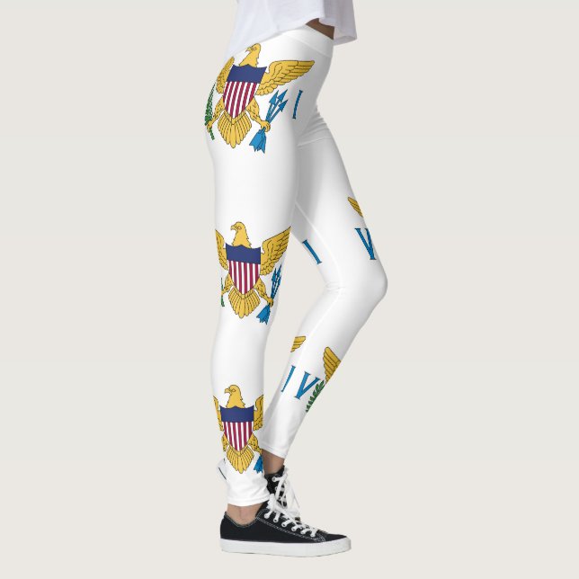 Flag der Patriotischen Amerikanischen Jungfrau Leggings (Rechts)