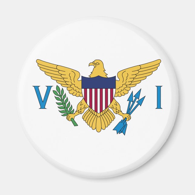 Flag der Patriotischen Amerikanischen Jungfrau Magnet (Vorne)
