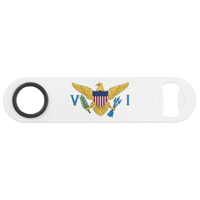 Flag der Patriotischen Amerikanischen Jungfrau Speed Flaschenöffner (Vorderseite (Horizontal))