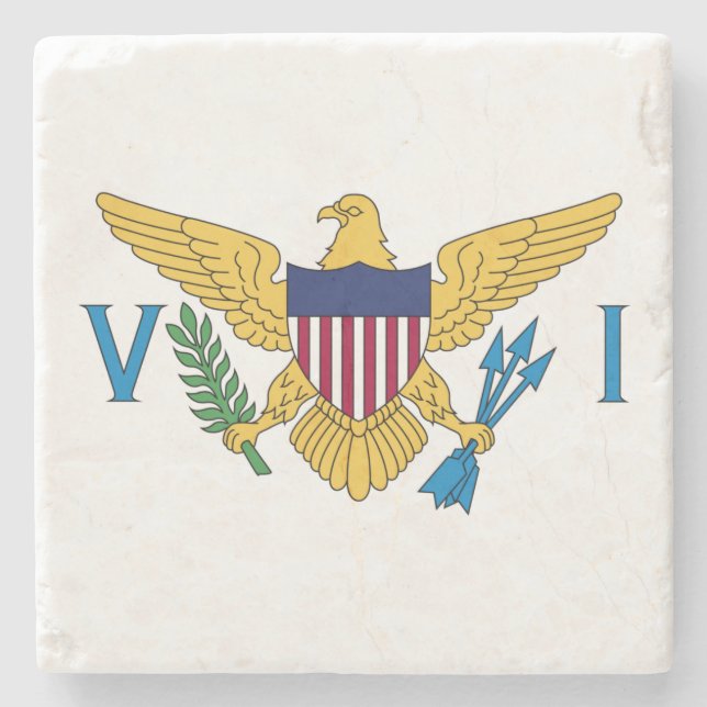 Flag der Patriotischen Amerikanischen Jungfrau Steinuntersetzer (Vorderseite)