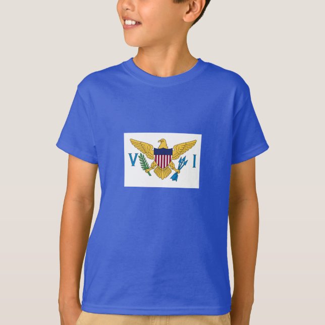 Flag der Patriotischen Amerikanischen Jungfrau T-Shirt (Vorderseite)