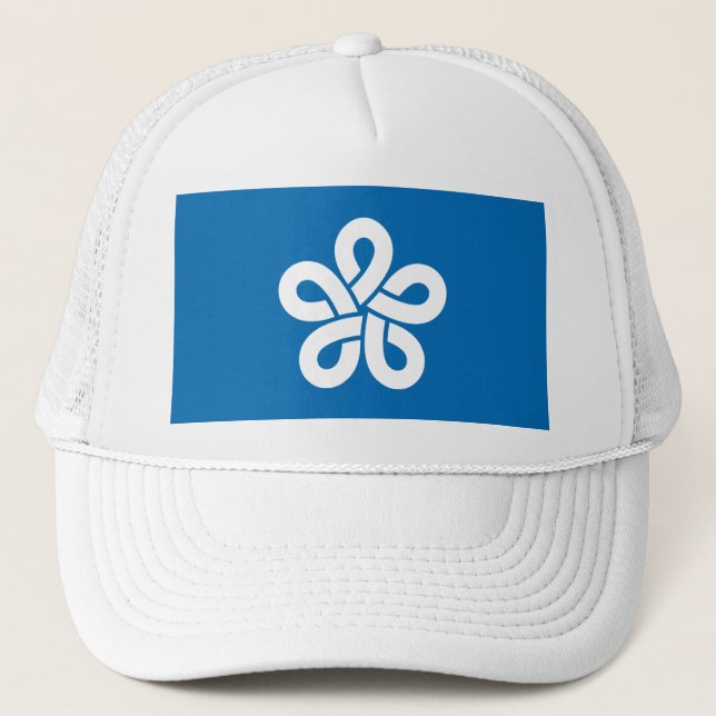 Flag der Präfektur Fukuoka, Japan Truckerkappe (Vorderseite)