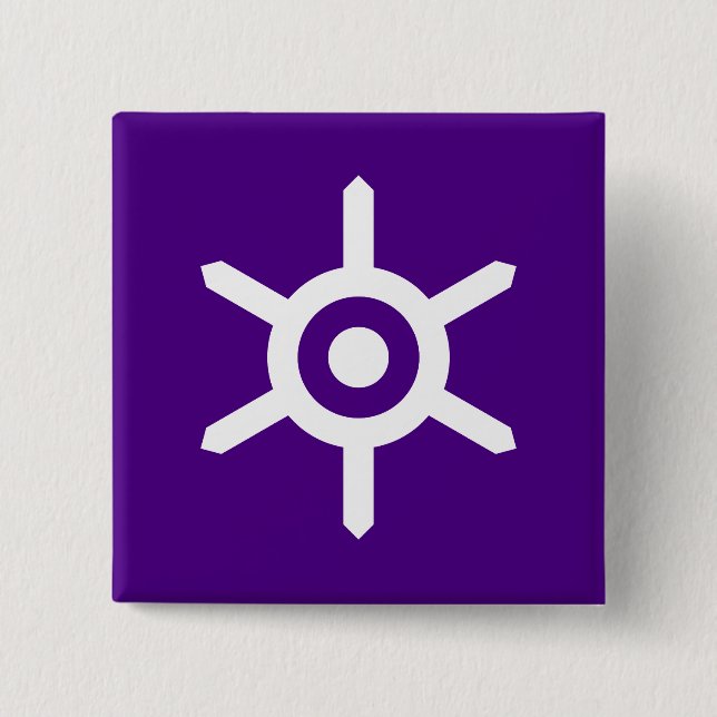 Flag der Präfektur Tokio, Japan Button (Vorderseite)