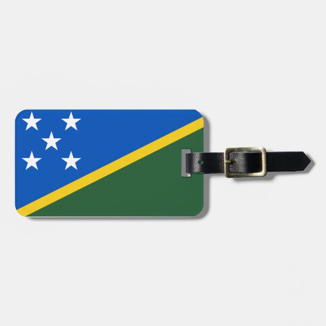 Flag der Salomonen Easy ID Persönliche Gepäckanhänger (Vorderseite horizontal)