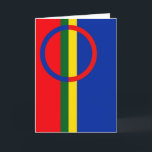 Flag der Sami People Grußkarte Feiertagskarte<br><div class="desc">Dieses Design wird durch das Sami-Flag</div>