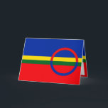 Flag der Sami People Grußkarte Feiertagskarte<br><div class="desc">Dieses Design wird durch das Sami-Flag</div>