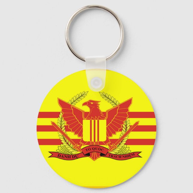 Flag der Streitkräfte der Republik Südvietnam Schlüsselanhänger (Vorderseite)
