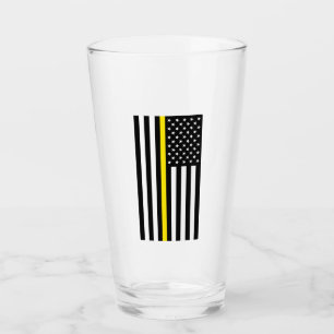 Flag der Thin-Yellow-Line-Dispatcher Glas