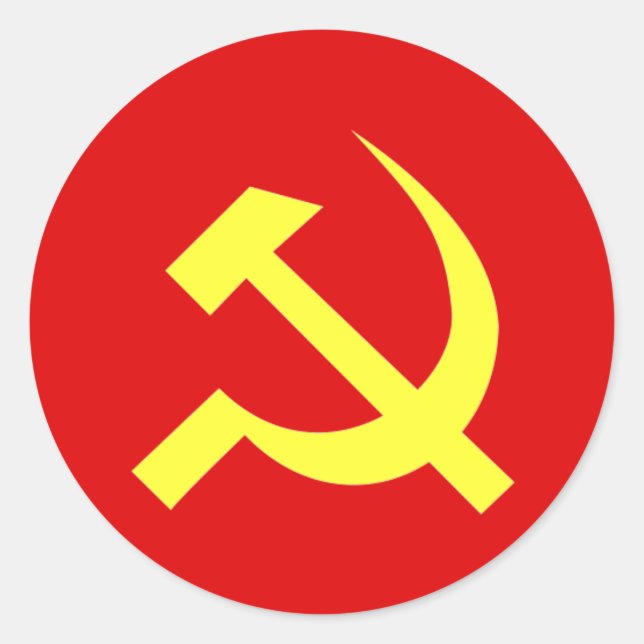 Flag der UdSSR - Angepasste Runder Aufkleber (Vorderseite)