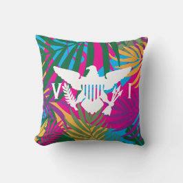 Flag der US-Jungfrau, farbenfroh tropisch Kissen