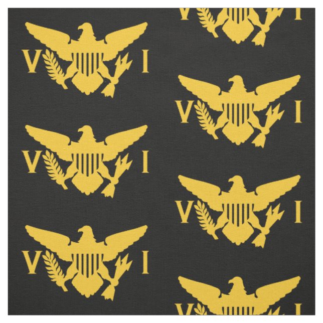 Flag der US-Jungfrau (groß) Schwarz & Gold Stoff (Muster)