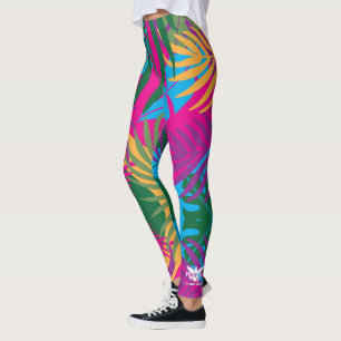Flag der US-Jungfrau-Inseln, farbenfrohe tropische Leggings