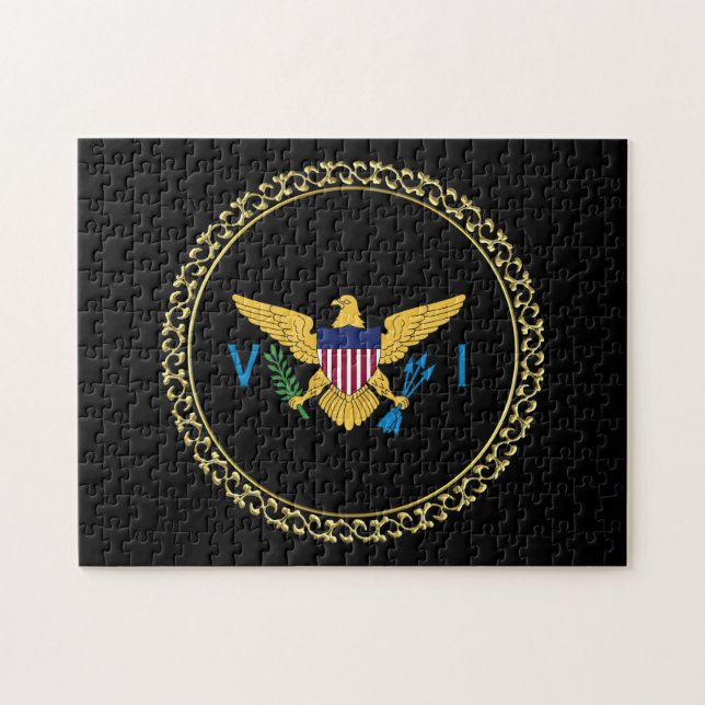 Flag der US-Jungfrau-Inseln USVI Karibik VI (Horizontal)
