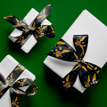 Flag der US-Jungfrau, schwarz - 1,5" Breite