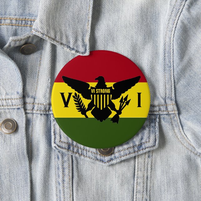 Flag der US-Jungfrau - VI STRONG Button (Beispiel)