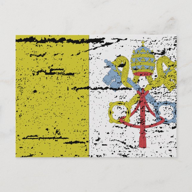 FLAG DER VATIKANISCHEN STADT POSTKARTE (Vorderseite)