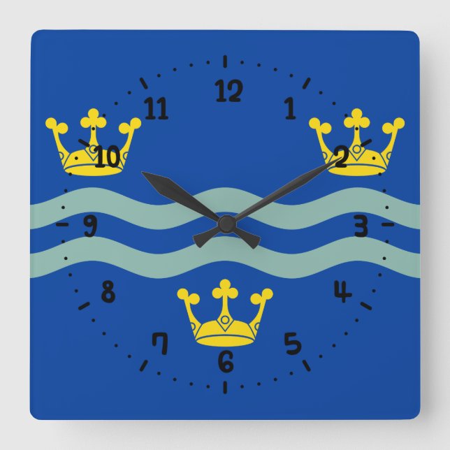 Flag der Wall-Uhr des Cambridgeshire Square Quadratische Wanduhr (Vorderseite)