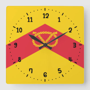 Flag der Wall-Uhr des Staffordshire Square Quadratische Wanduhr