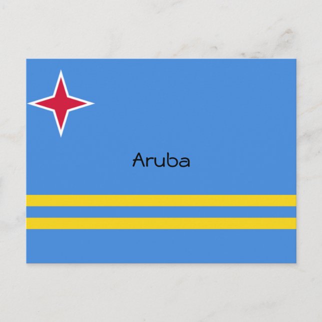 Flag des benutzerdefinierten Entwurfs von Aruba Postkarte (Vorderseite)