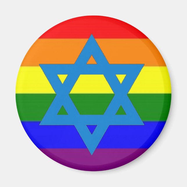 Flag des jüdischen Gay Pride Magnet (Vorne)