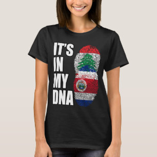 Flag des libanesischen und costa-ricanischen Mix-D T-Shirt