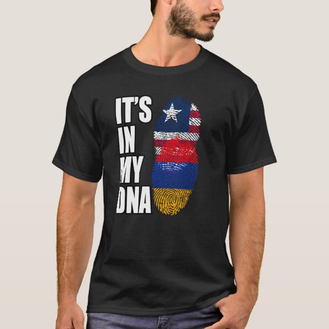 Flag des liberianischen und armenischen DNA-Mix T-Shirt (Vorderseite)