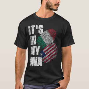 Flag des liberianischen und italienischen Mix-DNA- T-Shirt