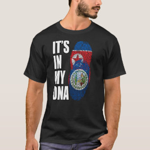 Flag des nordkoreanischen und belizischen DNA-Mix T-Shirt