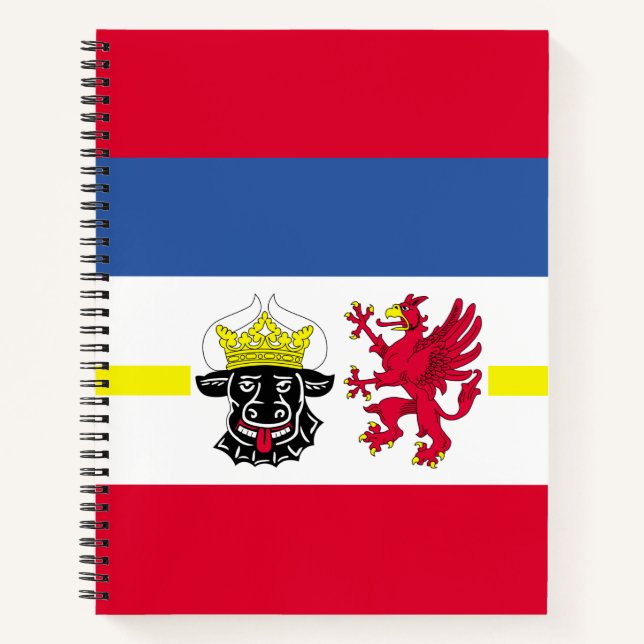 Flag des Pomerania-Notebook-Westerns Mecklenburg-V Notizbuch (Vorderseite)