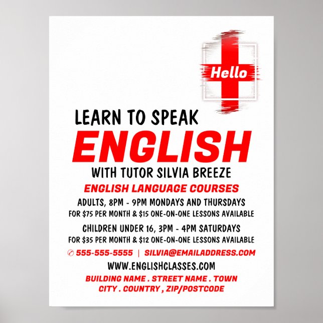 Flag Design, Englischkurs Poster (Vorne)