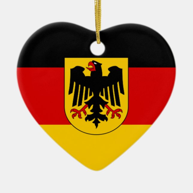 Flag Deutschland - Bundesdienstflagge Keramik Ornament (Vorne)