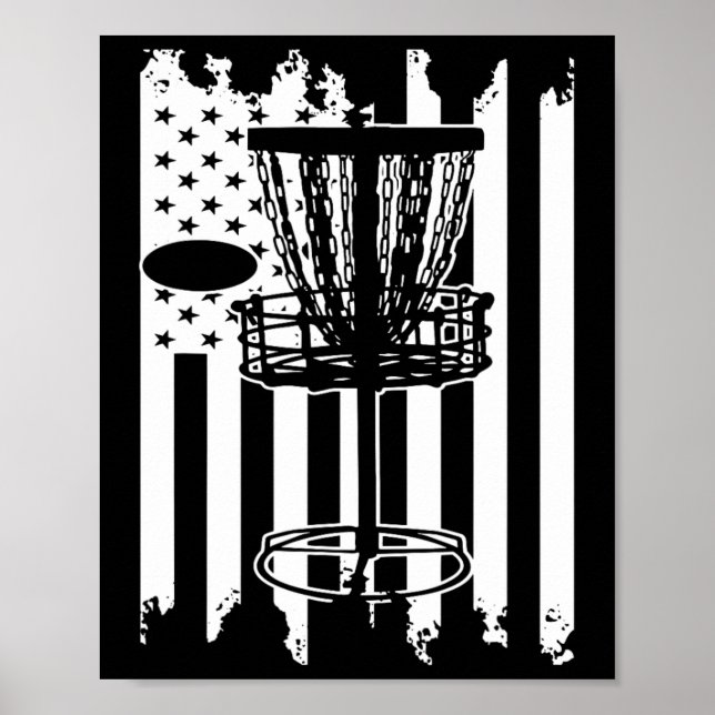Flag Disk Golf Usa Poster (Vorne)