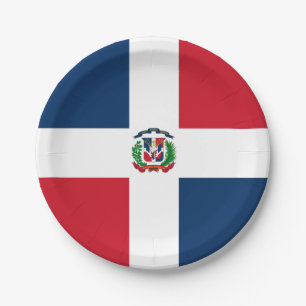 Flag: Dominikanische Republik Pappteller