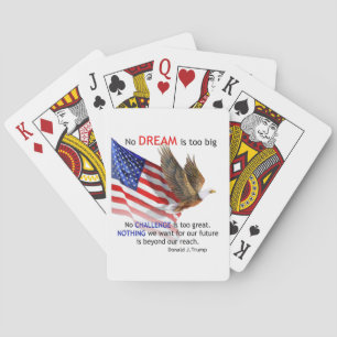 Flag & Eagle Donald J Trump Zitat Spielkarten