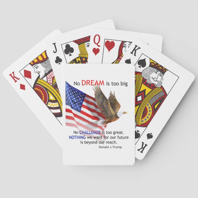 Flag & Eagle Donald J Trump Zitat Spielkarten (Rückseite)