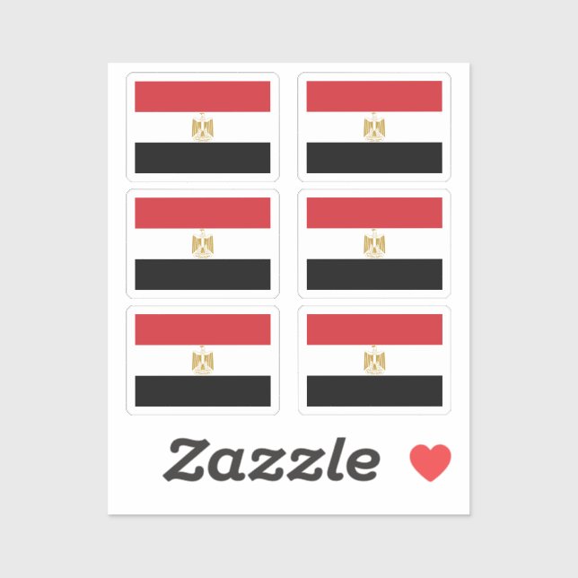 Flag Egypt Collection Pack mit 6 Stück Aufkleber (Blatt)