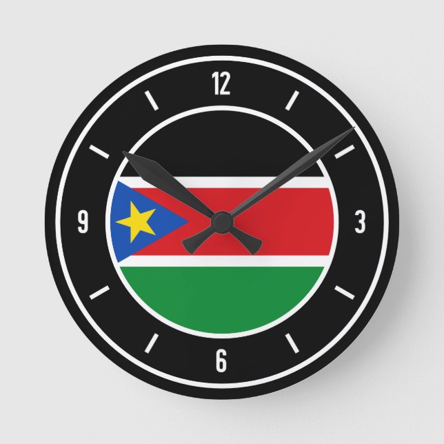 Flag Elegant Runde Wanduhr (Vorderseite)