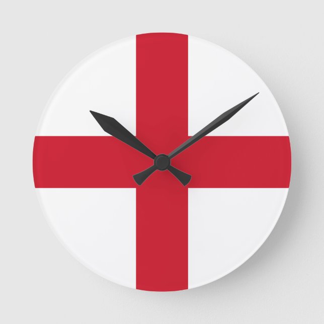Flag England Wall Clock Runde Wanduhr (Vorderseite)