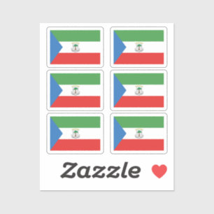 "Flag Equatorial Guinea Collection"-Paket von 6 Aufkleber