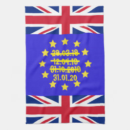 Flag EU Referendum/Brexit Tracker für britische Ge Geschirrtuch
