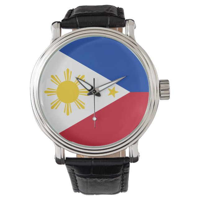 Flag Filipino Flag Philippinen Armbanduhr (Vorderseite)