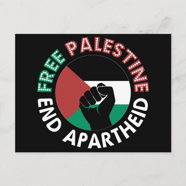 Flag Fist Black, die Fahne der Apartheid-Fahne des Postkarte (Vorderseite)