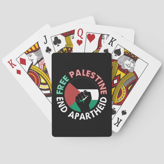 Flag Fist Black, die Fahne der Apartheid-Fahne des Spielkarten (Rückseite)