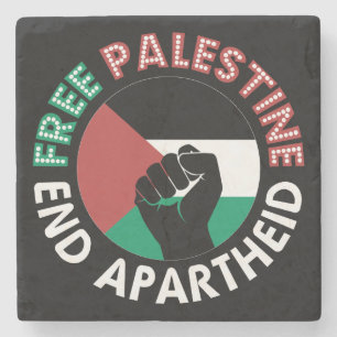 Flag Fist Black, die Fahne der Apartheid-Fahne des Steinuntersetzer