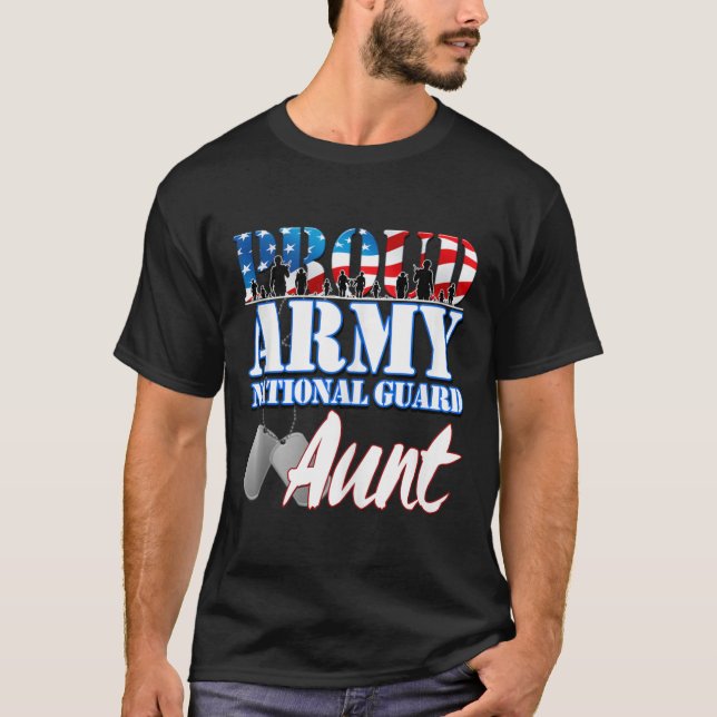 Flag Flag Flag Fame der Nationalgarde Tante Dog T-Shirt (Vorderseite)