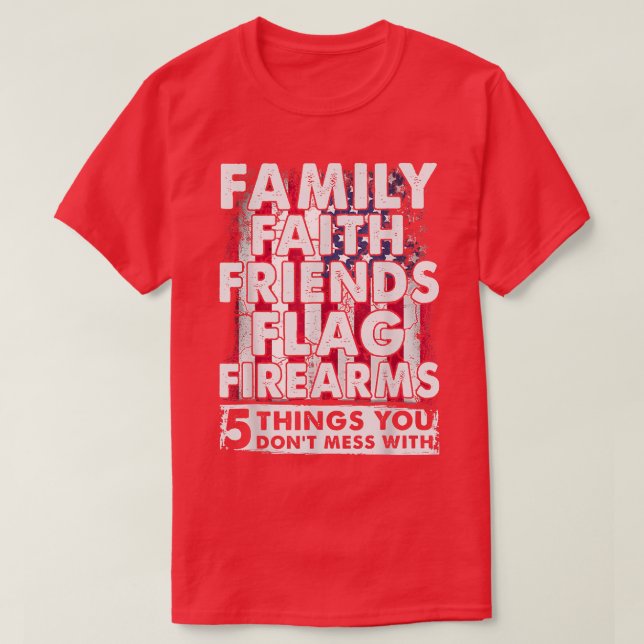Flag Flag Flag Flag für fünf Familienfreunde nicht T-Shirt (Design vorne)