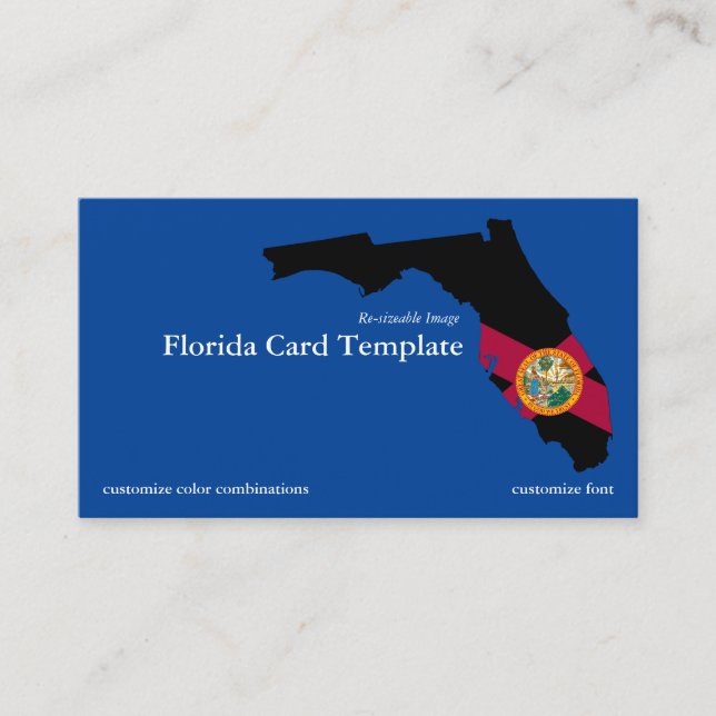 Flag Florida Staat Business Card Visitenkarte (Vorderseite)