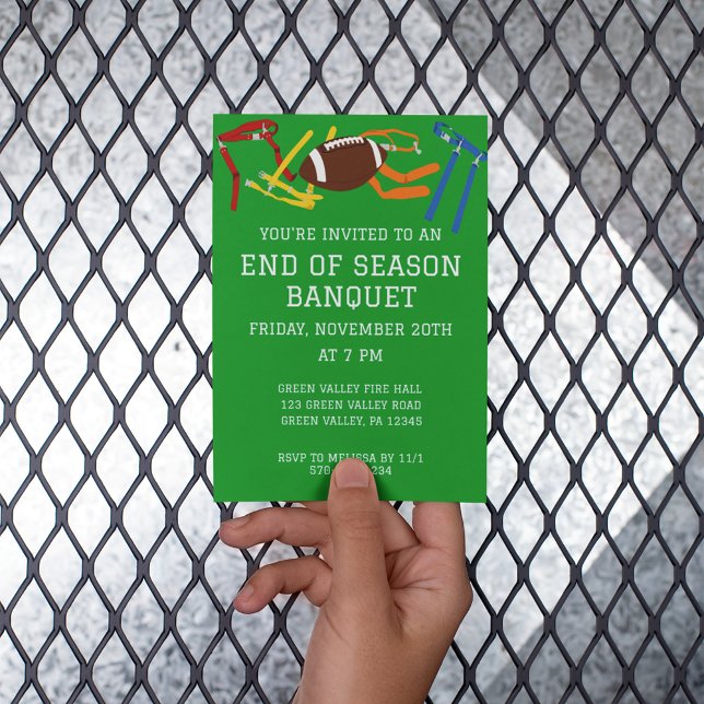Flag Football Banquet Ende der Saison Party Einladung (Von Creator hochgeladen)