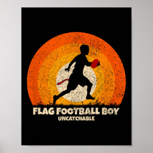 Flag Football Boy Unfangbare Flag Football Poster