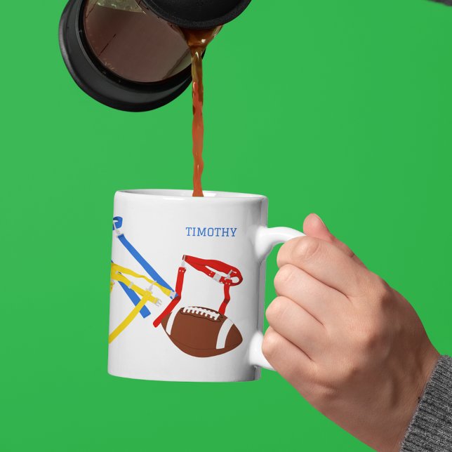 Flag Football Coach Player Personalisiert Kaffeetasse (Von Creator hochgeladen)